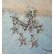 Small Silver Sea StarCharms (10) 
