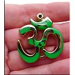 Om Pendant with Green Splash 