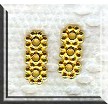 20 Bright Gold Pewter 3-Strand Jewelry Separator Bars 13mm 