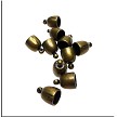 10 Bronze Pewter Domed End Caps with 8mm Opening 