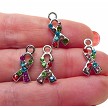 Awareness Ribbon Earrings with Crystals Autism Awareness Earrings 