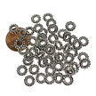 Silver Pewter Large Hole Spacer Beads 8mm 50 per bag 