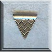 20 Silver Pewter Fancy Triangle Pyramid Flag Beads 14mm 