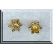 20 Gold Pewter Fancy 9mm Star Bead Caps 