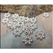 100 Bright Silver 7mm Daisy Spacers 