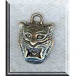 10 Silver Pewter Tiger Face Charms 24x17mm 
