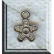 30 Silver Pewter 12x9mm Flower Charms 