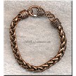 Copper Woven Chain Bracelet with Fancy Heart Clasp 