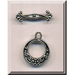 Bulk Silver Pewter Fancy Deco Toggle Clasps 