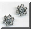 Bulk Silver Pewter Daisy Jewelry Connector Centerpieces 10mm 
