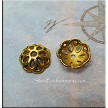 30 Gold Pewter Pierced Bead Caps 12mm 