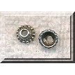 35 Tibetan Silver Dotted Rim Bead Caps 7.5mm 