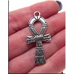 Fancy Ankh Pendants Antique Silver 41x19mm Bulk (10) 