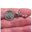 Wholesale Silver Star Cross Beads 14x12mm 