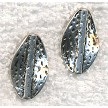 Wholesale Silver Hammered Twist Beads 22x12mm 