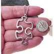 Silver Autism Necklace 
