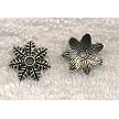20 Tibetan Silver Leaf Bead Caps 13mm 