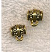 15 Gold Pewter Decorative Tube Large Hole Slider Bails 