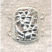10 Bright Silver Bracelet Centerpieces Floral 2-Strand 