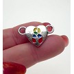 Enameled Heart Autism Jewelry Connector Findings 