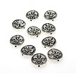 Silver Lily Beads with 1.5mm Hole 