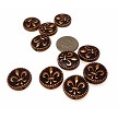 10 Copper Fleur-de-lis Beads 16mm with 1.5mm Hole New Orleans Lily Beads 
