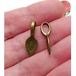 20 Bronze Teardrop Glue on Bails 