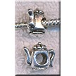 10 Tibetan Silver Tea Pot Big Hole Beads 