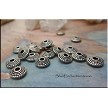 Patterned Saucer Rondelle Spacer Beads, 8mm (20) 