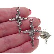 Wholesale Rose Cross Pendants Bulk (10) 