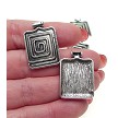 Beader Bailed Spiral Maze Pendants Antique Silver 27x20mm with 2mm Hole Bulk (6) 