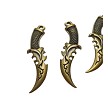 Brass Dagger Pendant Necklace 