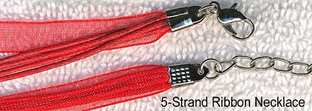 10 Red Silk Necklaces 