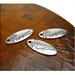 Tibetan Silver Faithfulness Message Charm Antique Silver Engraved Charm 