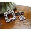 Square Geometric Toggle Clasps with Matching Charms Antique Silver Wholesale Bulk (10) 