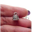 Silver Oval Jewelry End Caps, Braiding End Caps 