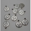 Silver Cross Charms, Bailed Cross Medallions 