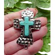 Cross Connector with Turquoise Howlite Center 