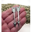 Silver Double Sided Long Arrow Pendant 