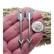 Silver Double Sided Long Arrow Pendant 