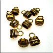 10 Fancy Jewelry End Caps, Braiding End Caps 