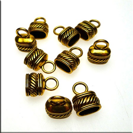 10 Fancy Jewelry End Caps, Braiding End Caps 