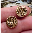 Patterned Round Coin Connectors Jewelry Findings 14mm  (10) 