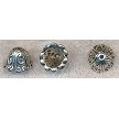 Antique Silver Pewter Fancy Dome Jewelry Cones 6 pieces 