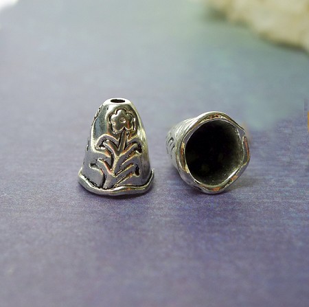 Flower Jewelry End Caps (10) 