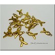 Gold Awareness Ribbon Charm Earrings 