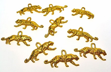 Dimensional Double-Sided Tiger Charms 