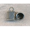 Swirl Pattern Decorative Bell Cap, 7.5mm Opening, Silver Pewter 