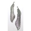 Tibetan Silver Large Feather Pendants 