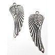 Curvy Large Angel Wing Pendants (6) 
